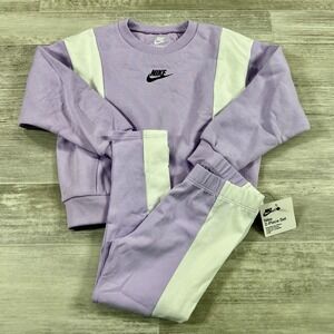 Nike Girls Little Kids 4T Sweatshirt & Leggings Set Color Lilac New Without Tags